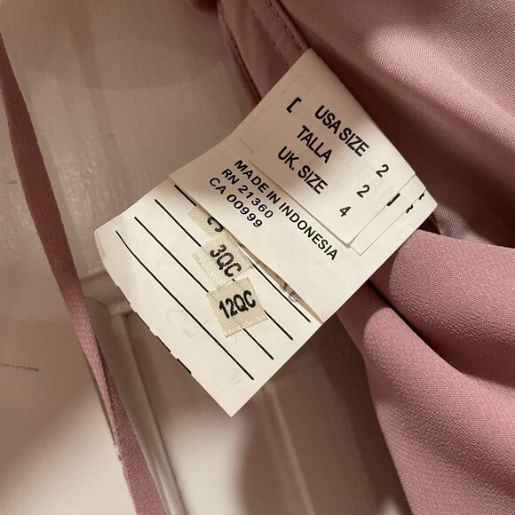 Mori Lee Criss-Cross Bridesmaid Dress in Desert Rose (Size 2) - Picture 4 of 6